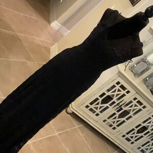 show me your Mumu love long dress, back zip, open back, black, size small
